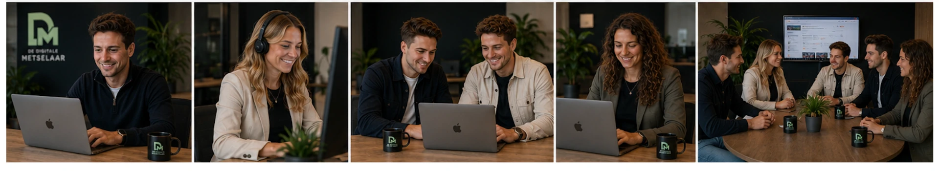 Het team van De Digitale Metselaar aan het werk